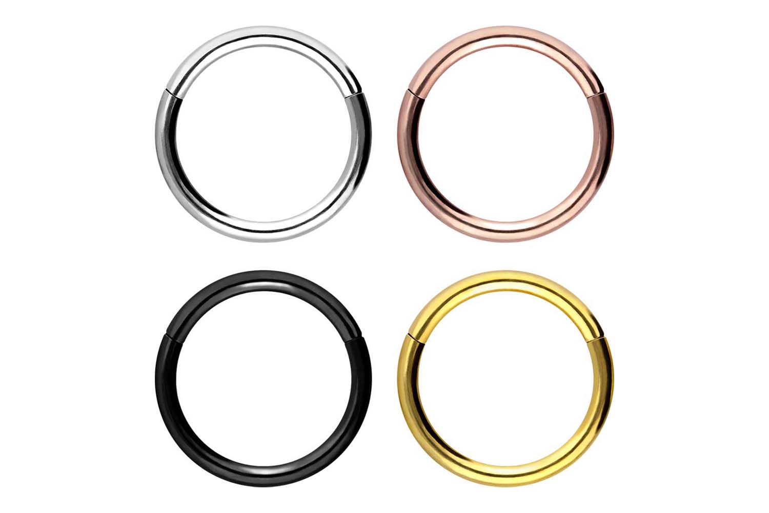 SET Chirurgenstahl Segmentring Clicker Piercing